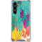 Turquoise Brush Stroke by Etta Vee Galaxy S23 FE Clear Case